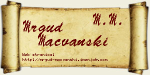 Mrgud Mačvanski vizit kartica